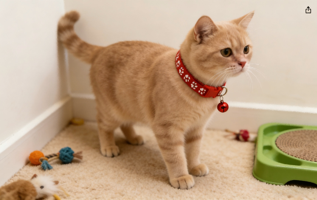 安全バックル付き猫首輪